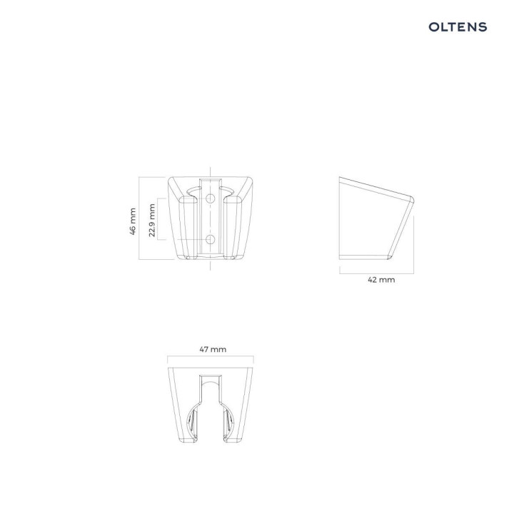 Oltens Gide uchwyt prysznicowy - chrom