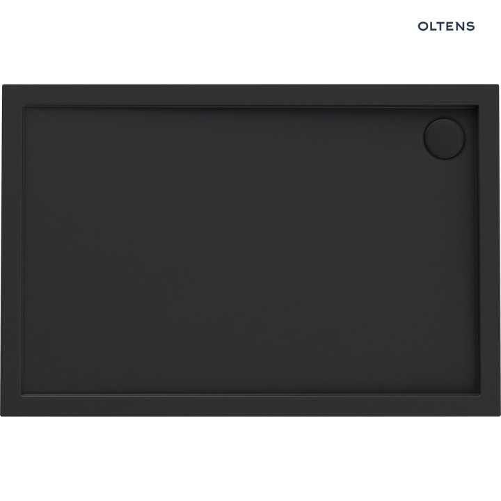 Oltens Superior brodzik akrylowy 120x80 cm prostokątny - czarny mat 