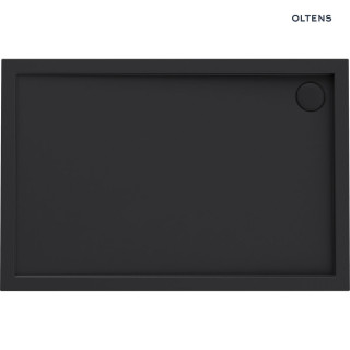 Oltens Superior brodzik akrylowy 140x80 cm prostokątny - czarny mat
