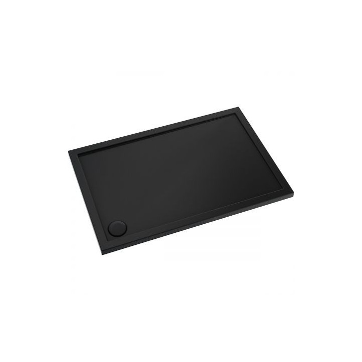 Oltens Superior brodzik akrylowy 100x90 cm prostokatny - czarny mat