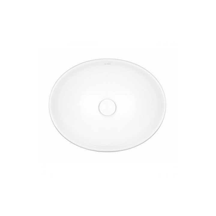 Oltens Etne umywalka 40x33 cm nablatowa owalna - biała