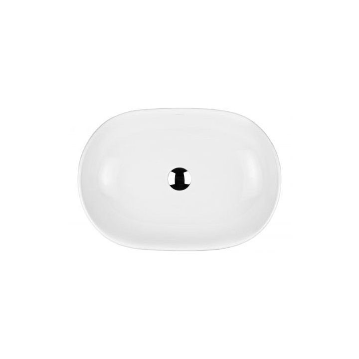 Oltens Hamnes umywalka 60x42,5 cm nablatowa owalna - biała