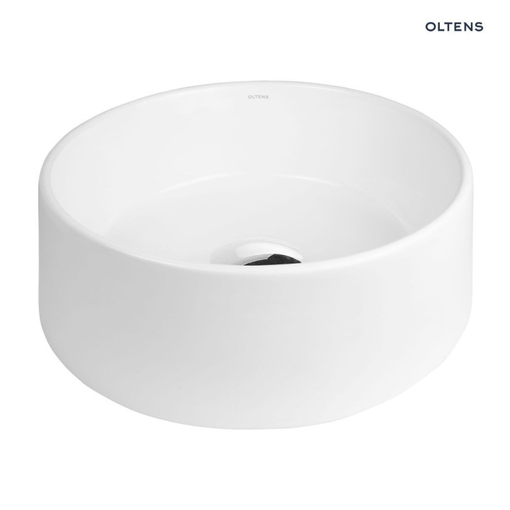 Oltens Lagde umywalka 40 cm nablatowa okrągła - biała
