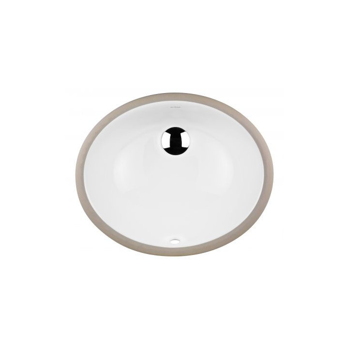 Oltens Mana umywalka 46x38 cm podblatowa owalna z powłoką SmartClean - biała