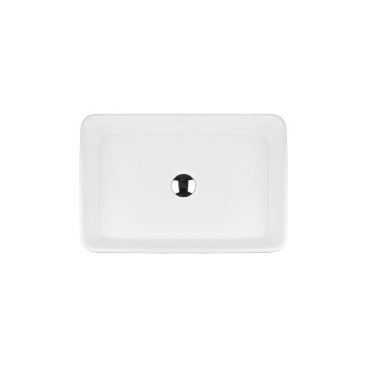 Oltens Lustra umywalka 60,5x35 cm nablatowa prostokątna z powłoką SmartClean - biała