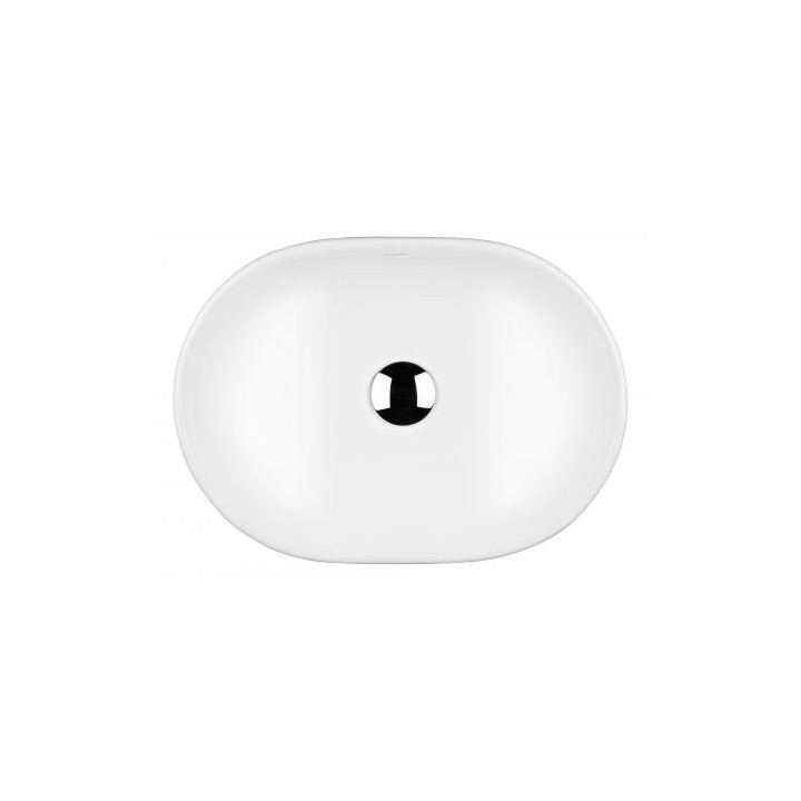 Oltens Hamnes umywalka 47,5x34 cm nablatowa owalna z powłoką SmartClean - biała