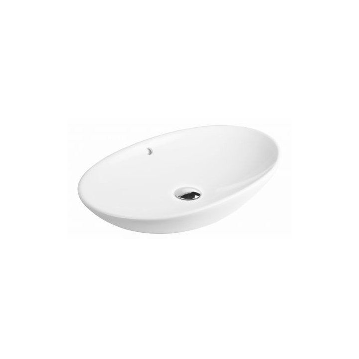 Oltens Sogne umywalka 63x42 cm nablatowa owalna z powłoką SmartClean - biała 