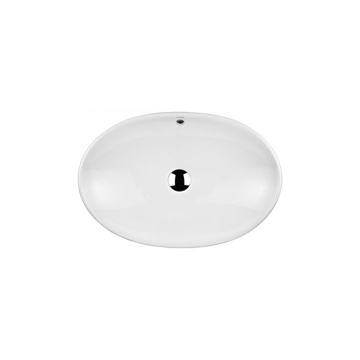 Oltens Sogne umywalka 63x42 cm nablatowa owalna z powłoką SmartClean - biała 