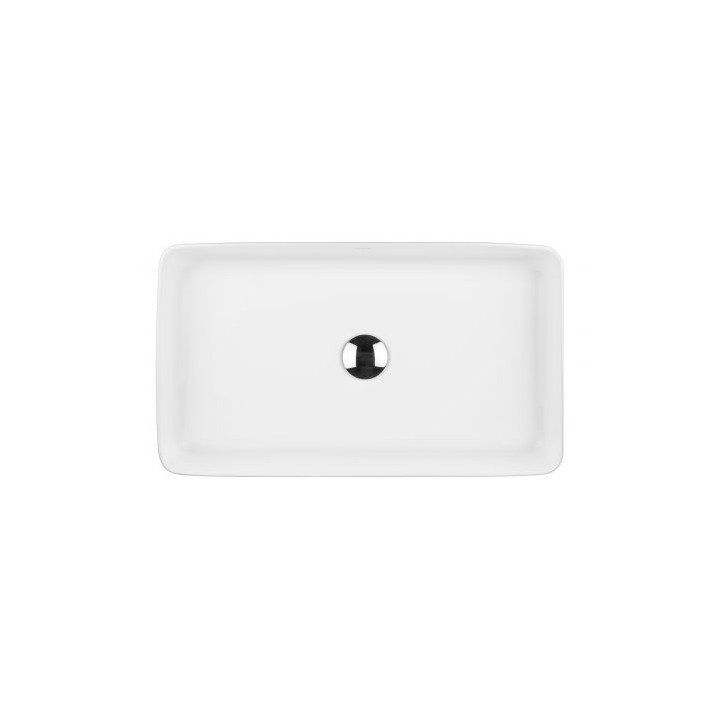 Oltens Solberg umywalka 62x41,5 cm nablatowa prostokątna z powłoką SmartClean - biała 