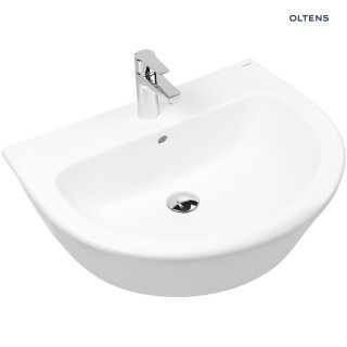 Oltens Jog umywalka 61x49 cm wisząca z powłoką SmartClean - biała 