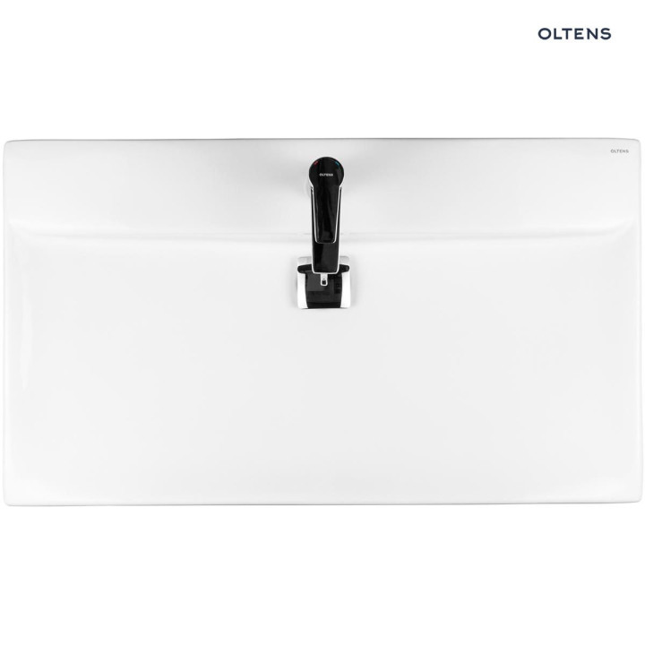 Oltens Hofsa umywalka 80x46 cm nablatowa z powłoką SmartClean - biała