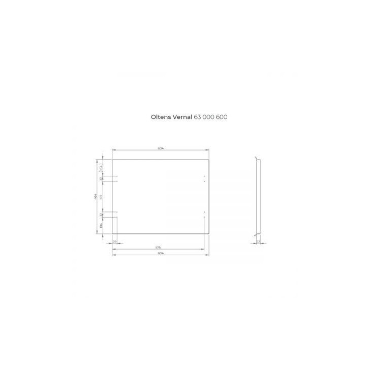 Oltens Vernal szafka 60 cm podumywalkowa grafit mat z blatem dąb