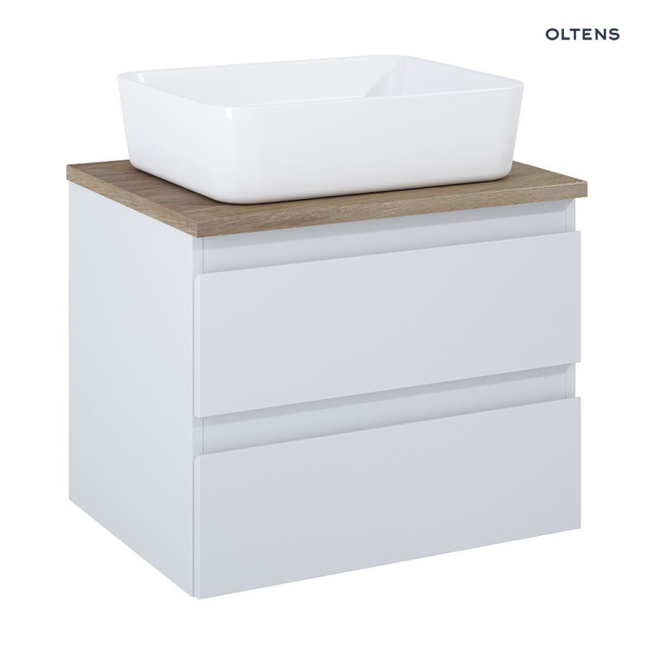 Oltens Vernal szafka 60 cm podumywalkowa szary mat z blatem dąb 