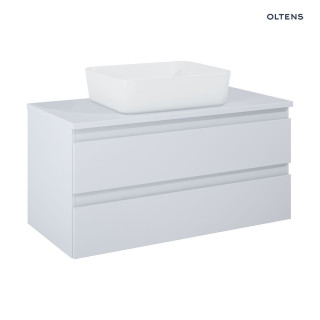 Oltens Vernal szafka 100 cm podumywalkowa wisząca szary mat z blatem