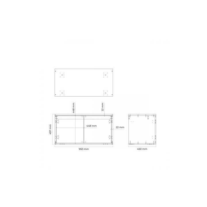 Oltens Hedvig szafka 95 cm podumywalkowa wisząca czarny mat/dąb natural z półką