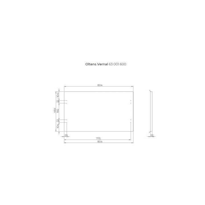 Oltens Vernal blat 80 cm naszafkowy - dąb