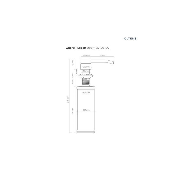 Oltens Tiveden dozownik do płynu - chrom