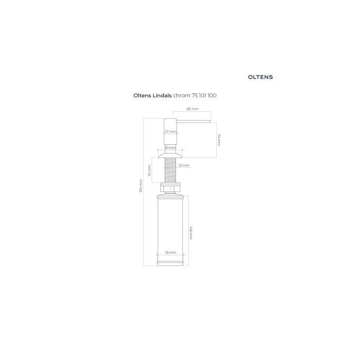 Oltens Lindals dozownik do płynu - chrom