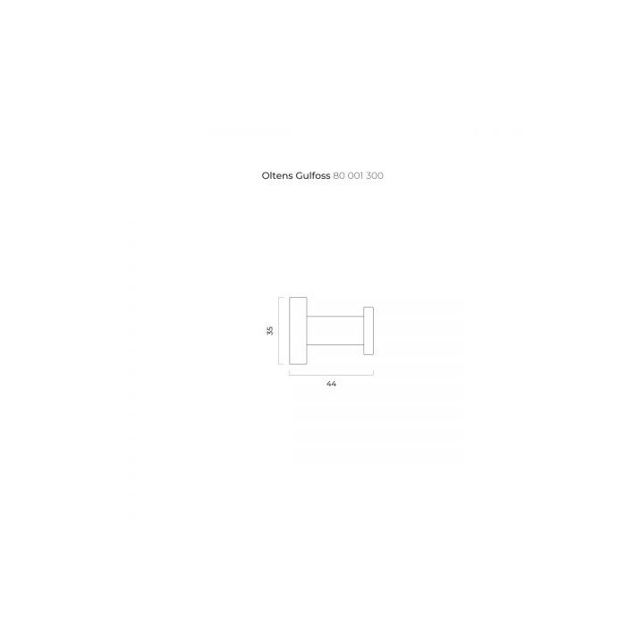 Oltens Gulfoss haczyk na ręcznik - chrom