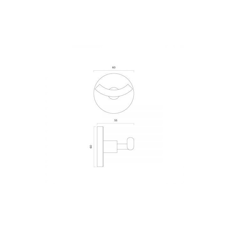 Oltens Gulfoss haczyk na ręcznik podwójny - złoto szczotkowane