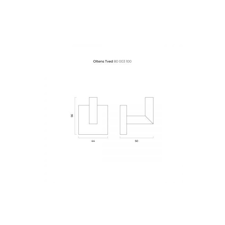 Oltens Tved haczyk na ręcznik - chrom