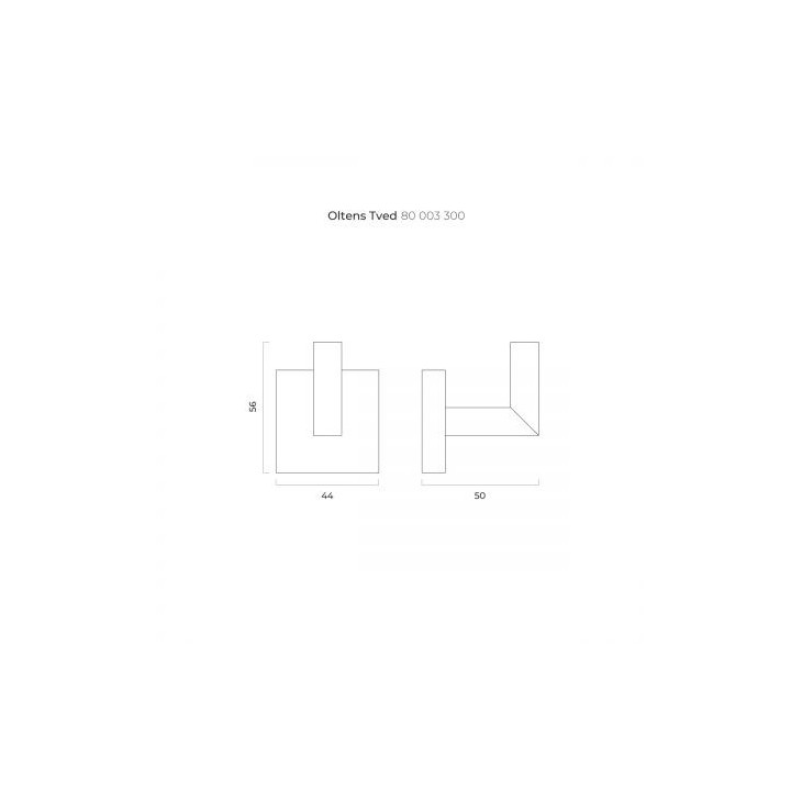 Oltens Tved haczyk na ręcznik - czarny mat