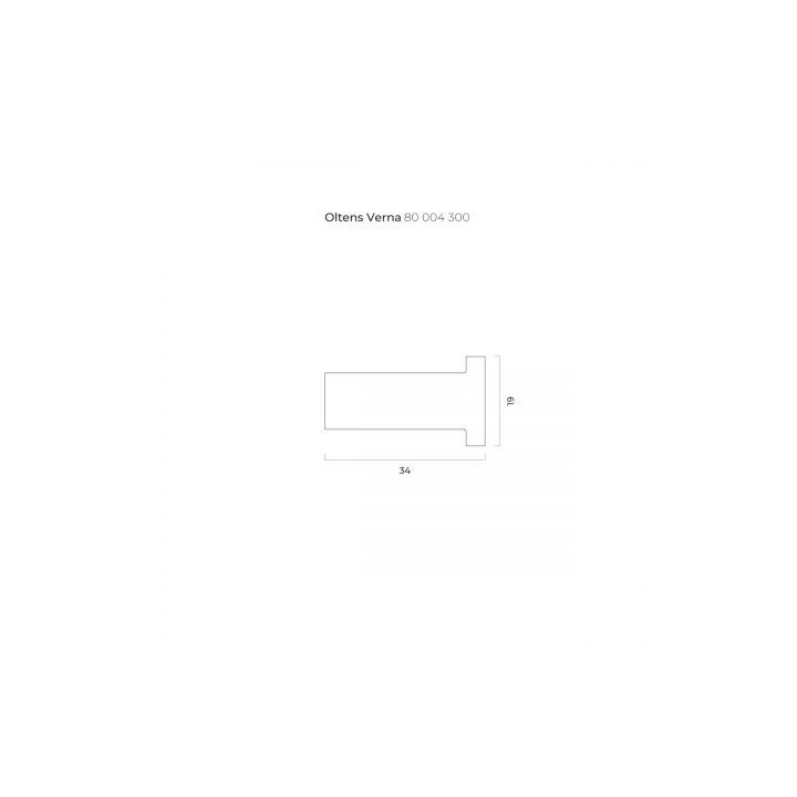 Oltens Vernal haczyk na ręcznik - czarny mat