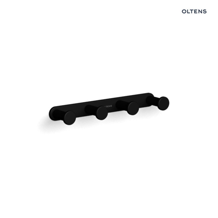 Oltens Vernal haczyk na ręcznik poczwórny - czarny mat 