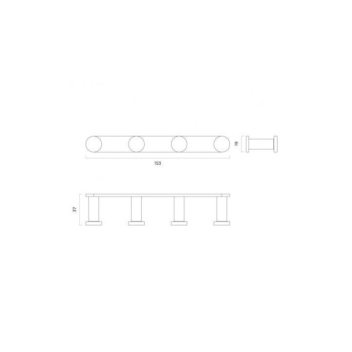 Oltens Vernal haczyk na ręcznik poczwórny - złoto szczotkowane