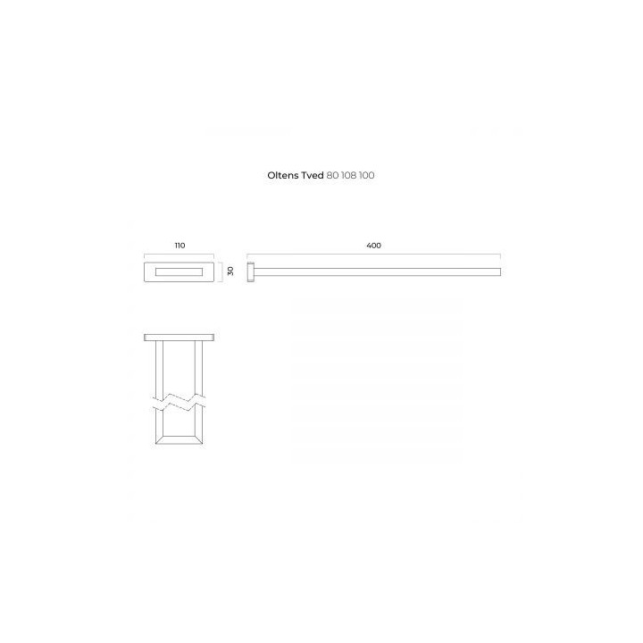 Oltens Tved wieszak na ręcznik 40 cm podwójny - chrom