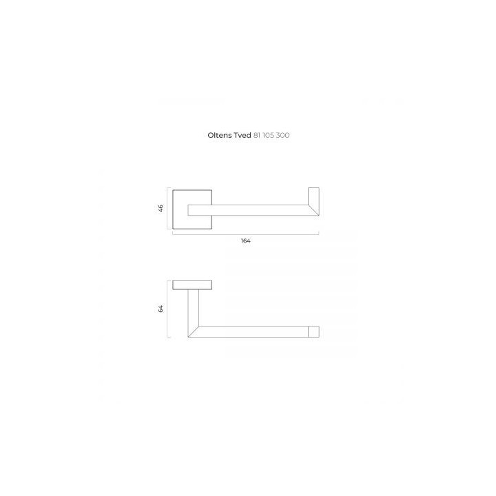 Oltens Tved uchwyt na papier toaletowy - czarny mat