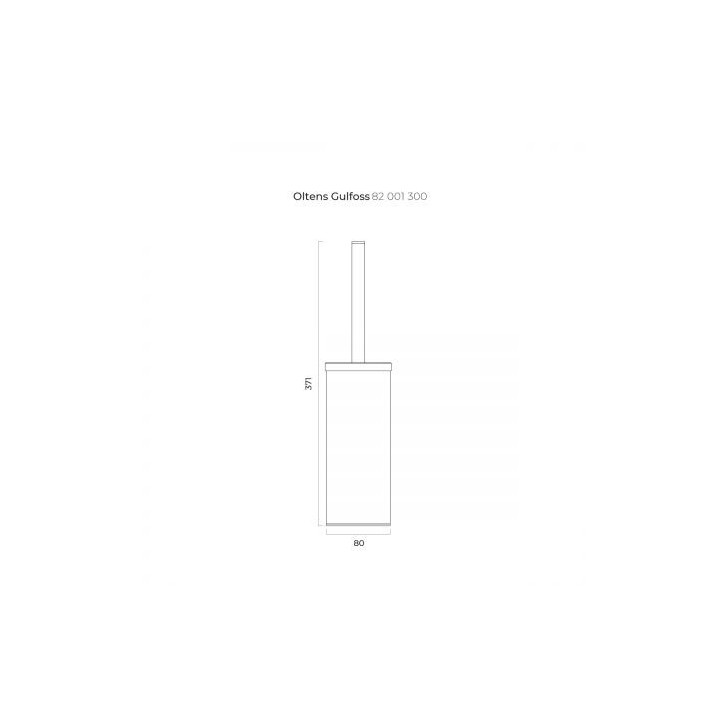 Oltens Gulfoss szczotka do WC stojąca - czarny mat 