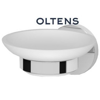 Oltens Gulfoss mydelniczka z uchwytem - biała ceramika/chrom