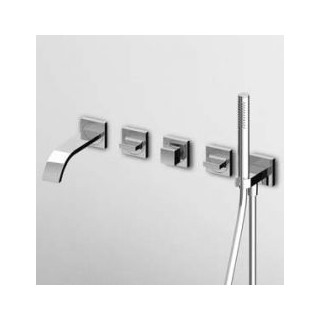 Bateria wannowo-natryskowa Zucchetti Aguablu 5-otworowa podtynkowa, element zewnętrzny- sanitbuy.pl