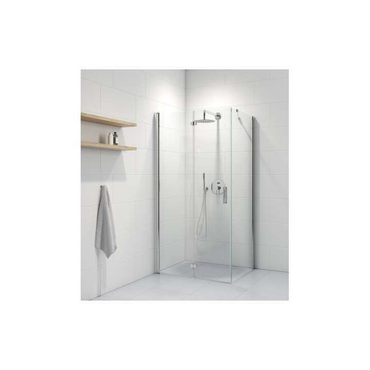 Oltens Trana kabina prysznicowa 90x80 cm prostokątna drzwi ze ścianką