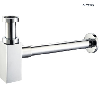 Oltens Hervik (S) syfon umywalkowy mosiężny kwadratowy - chrom