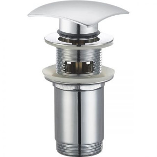 Oltens Halsa (S) korek do umywalki klik klak kwadratowy z przelewem G 1 1/4 - chrom