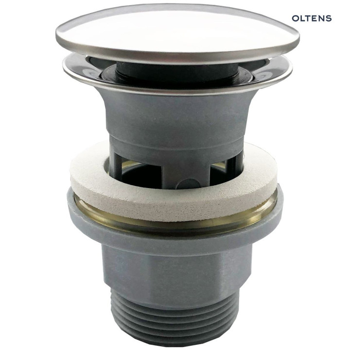 Oltens Jelsa korek do umywalki klik klak okrągły z przelewem G 1 1/4 - chrom