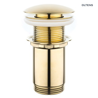 Oltens Rovde korek do umywalki klik klak okrągły bez przelewu G1 1/4 - złoty