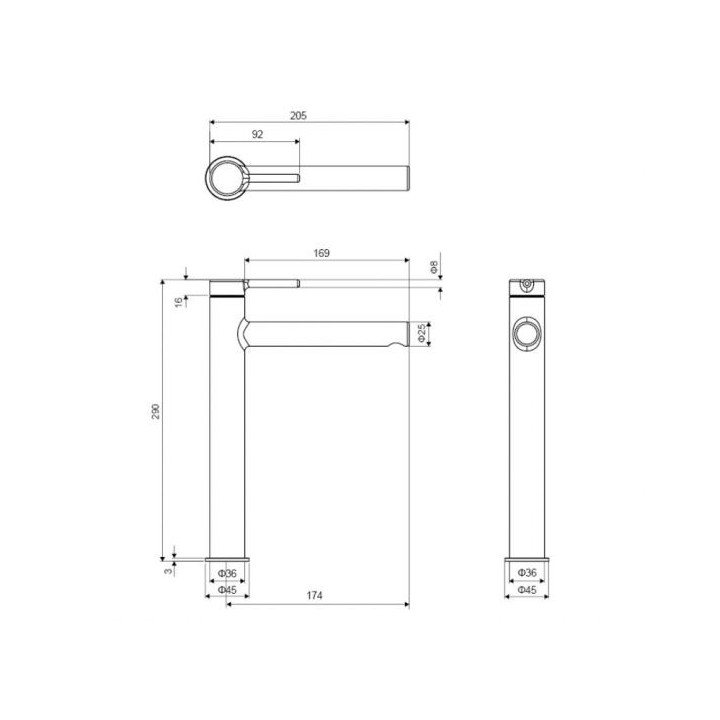 Excellent Bateria umywalkowa wysoka 