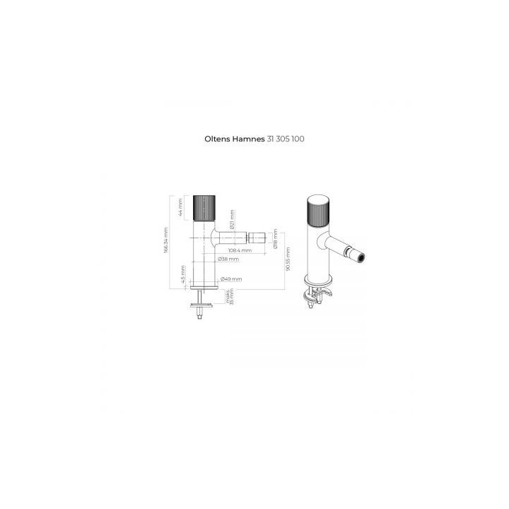 Oltens Hamnes bateria bidetowa stojąca - chrom