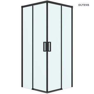 Oltens Breda kabina prysznicowa kwadratowa  80x80 cm przesuwna - czarny mat