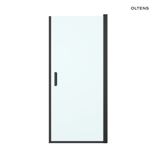 Oltens Rinnan drzwi prysznicowe 100 cm wnękowe szkło przezroczyste - czarny mat