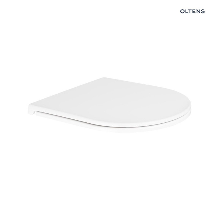 Oltens Hamnes Kort deska sedesowa twarda wolnoopadająca - biała 