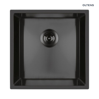 Oltens Stalvask zlew stalowy 1 komorowy 44x44 cm stal szlachetna - czarny