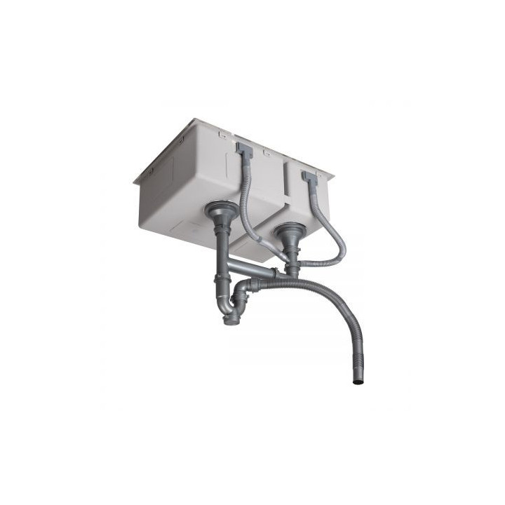 Oltens Stalvask zlew stalowy 1 komorowy 44x44 cm stal szlachetna - czarny