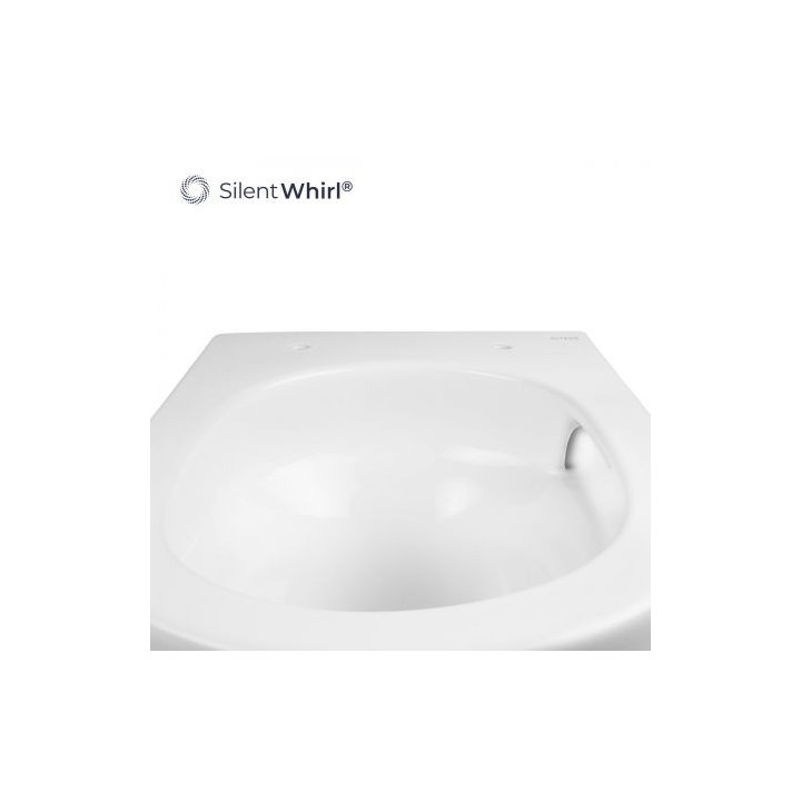 Zestaw Oltens Hamnes Stille miska WC wisząca PureRim z deską wolnoopadającą Ovan Slim