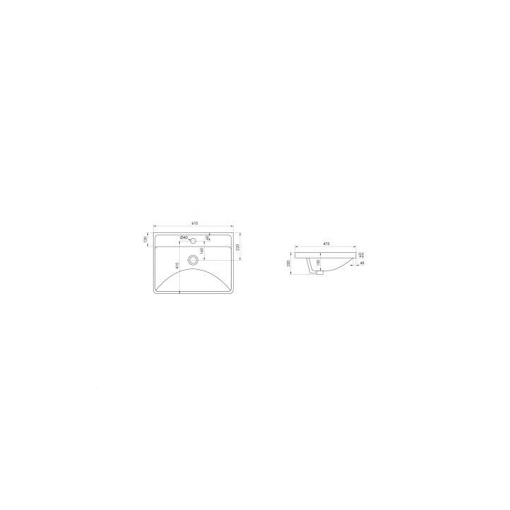 Oltens Kolma umywalka meblowa 60x47,5 cm - biała