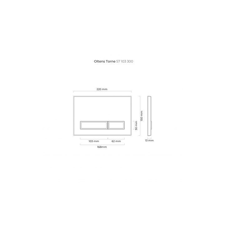 Zestaw Oltens Triberg Torne 5w1 stelaż podtynkowy z przyciskiem spłukującym - czarny mat