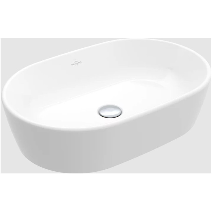 Architectura Umywalka stojąca na blacie, 600 x 400 x 155 mm, Weiss Alpin CeramicPlus, z przelewem